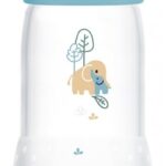 Mam - Biberon Easy Start 320 ml 4 Mois et + Débit 3 - Couleur : Océan
