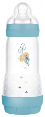 Mam - Biberon Easy Start 320 ml 4 Mois et + Débit 3 - Couleur : Océan