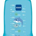 Mam - Easy Active Biberon 2ème Âge 330 ml 6 Mois et + - Couleur : Bleu 1