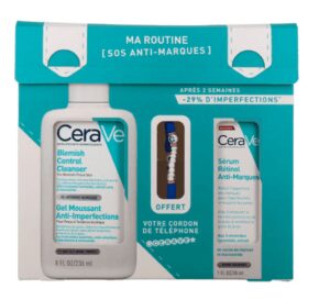 Cerave - Routine sos anti-boutons 276ML+ Cordon téléphone Offret