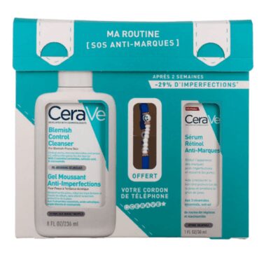 Cerave - Routine sos anti-boutons 276ML+ Cordon téléphone Offret