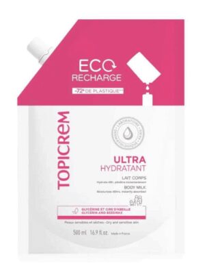 Topicrem - Hydra+ UH Lait Corps Eco-Recharge 500ml