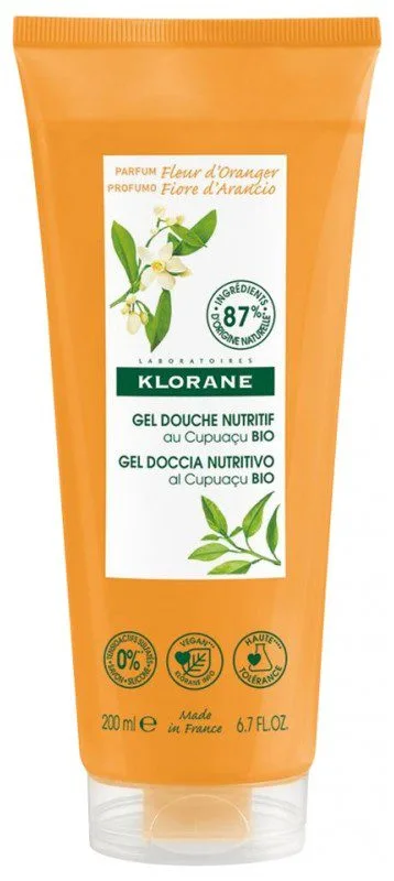 Klorane - Gel Douche Nutritif au Cupuaçu Bio Fleur d'Oranger 200 ml