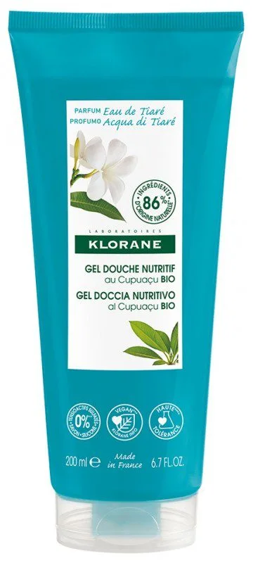 Klorane - Gel Douche Nutritif au Cupuaçu Bio Eau de Tiaré 200 ml