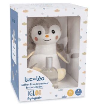 Luc Et Lea - Coffret Peluche Pingouin et Eau de senteur Dès La Naissance 50ml