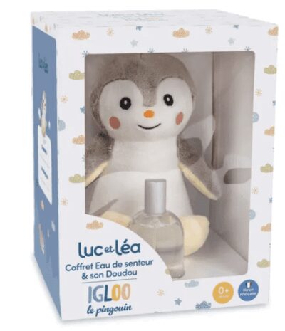 Luc Et Lea - Coffret Peluche Pingouin et Eau de senteur Dès La Naissance 50ml