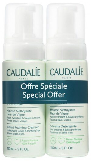 Caudalie - Vinoclean Mousse Nettoyante Fleur de Vigne Lot de 2 x 150 ml