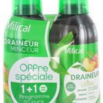 Milical - Draineur Minceur Ultra Lot de 2 x 500 ml - Saveur : Thé vert / Pêche