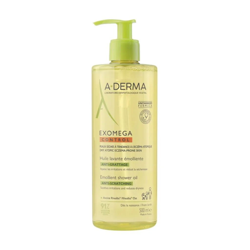 Exomega control - Lot de 2 Huiles lavantes émoliantes anti-grattage - 2x500ml