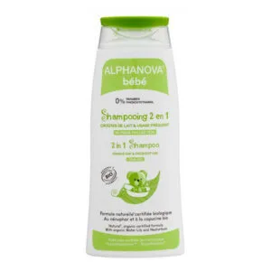 Alphanova - bébé - Shampooing 2 en 1 BIO - Croutes de lait - Usage fréquent - 200ml