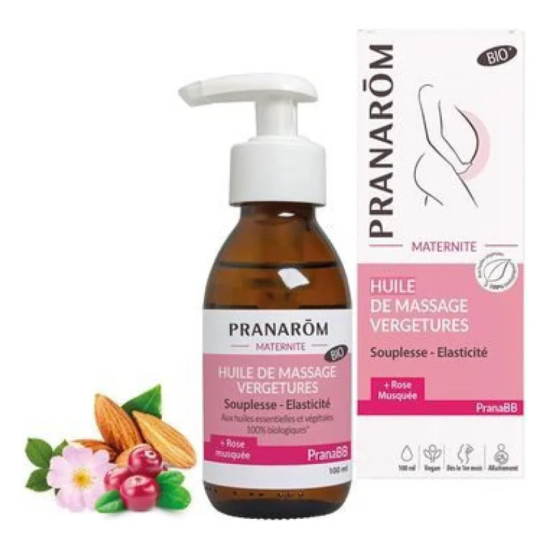 HUILE PranaBB BIO Maternité de Massage Vergetures Pranarom