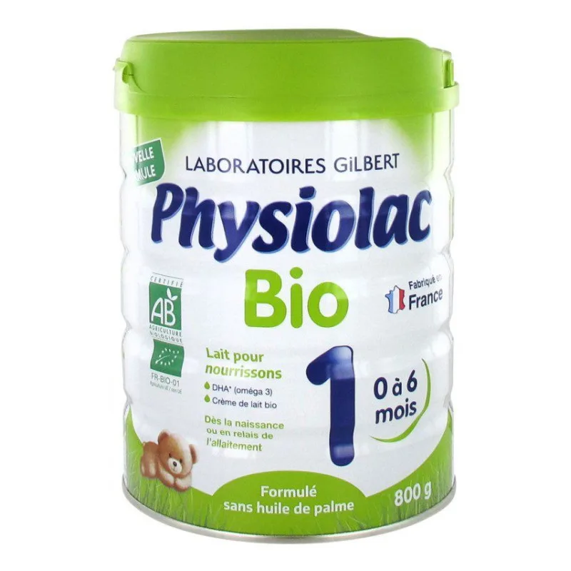 LAIT INFANTILE Physiolac BIO 1 0 6MOIS Laboratoires Gilbert 800g