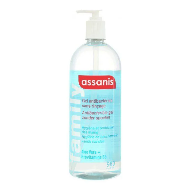 GEL HYDROALCOOLIQUE Family Sans Rinçage pour les Mains Assanis 980ml