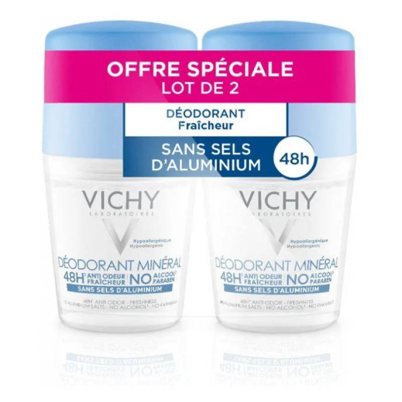 DÉODORANT Minéral Actif Anti Odeur D'origine Naturelle Vichy X 50