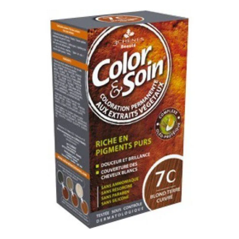 COLORATION Riche en Pigments Purs 7C Blond Terre Cuivré Color & Soin 135ml