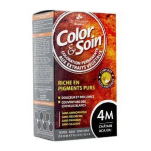 COLORATION Riche en Pigments Purs 4M Châtain Acajou Color & Soin 135ml