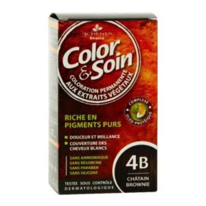 COLORATION Riche en Pigments Purs 4B Châtain Brownie Color & Soin 135ml