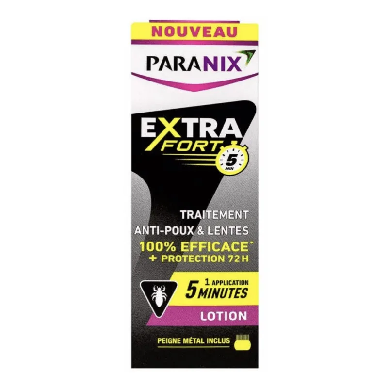 LOTION PARANIX Extra Fort Traitement Anti Poux Omega Pharma 100ml