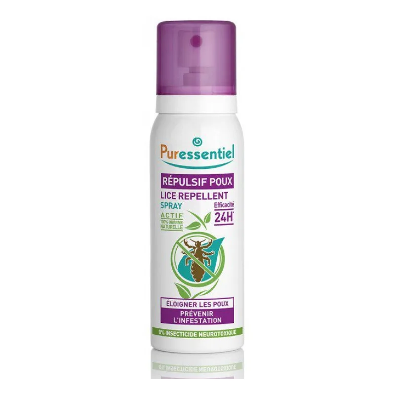 SPRAY Répulsif Poux Efficacité 24H Puressentiel 75ml