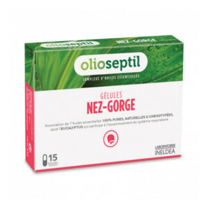 Laboratoires INELDEA - Complexe d'huiles essentielles - Gélules nez-gorge - 15 gélules