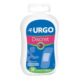 Urgo - discret - Pansement transparent - 30 pansements - 2 formats - Compresse anti-adhérente