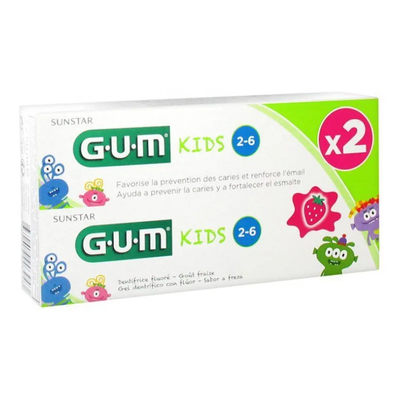DENTIFRICE GUM Enfant 2 6 Ans Aide à la Sunstar Lot de 2 X 50ml