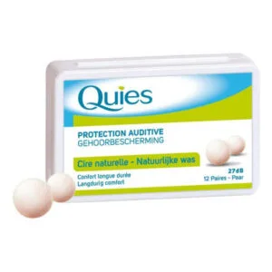 Quies - Protection auditive - Cire naturelle - Confort longue durée - 12 paires