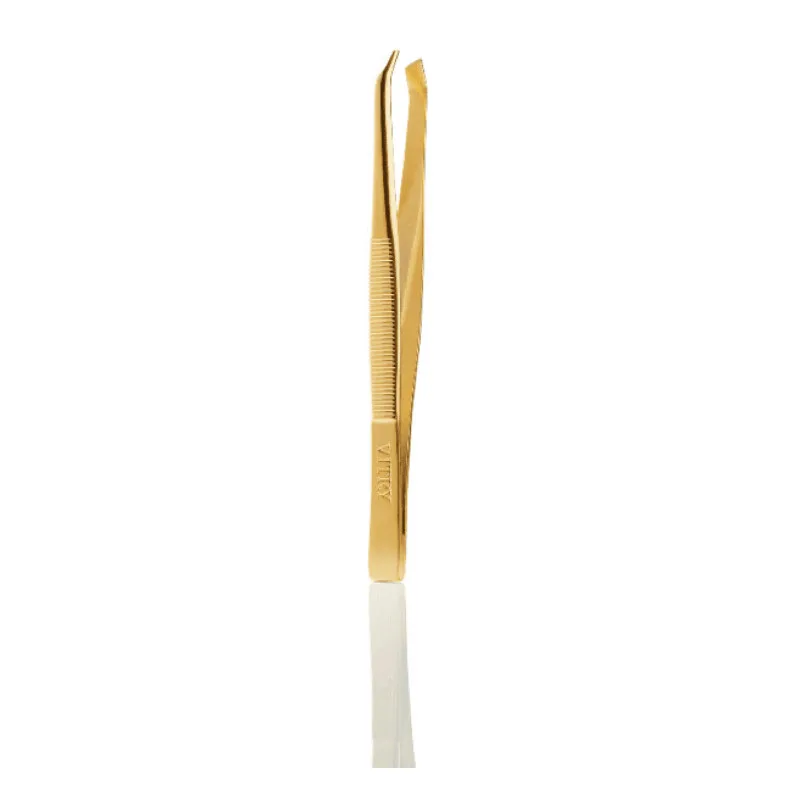 PINCE À ÉPILER Mors Biais, Inox Doré à L'or Fin 8 Vitry