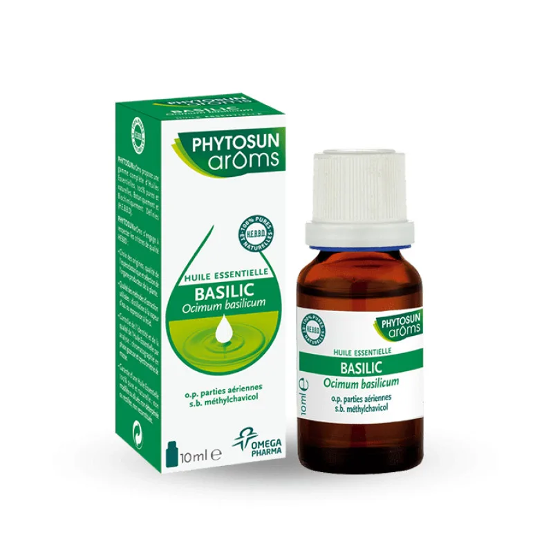 Omega Pharma - PHYTOSUN AROMS - Huile essentielle Basilic - Ocimum basilicum - 10ml
