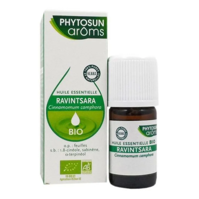 HUILE ESSENTIELLE PHYTOSUN AROMS Ravinstara Cinnamomum Camphora Omega Pharma 5ml
