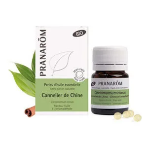 Pranarom - Perles d'huile essentielle 100% pure et naturelle - Cannelier de Chine - Cinnamomum cassia - 60 perles