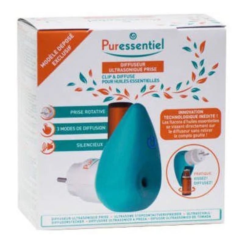 DIFFUSEUR Ultrasonique Prise Clip & Diffuse pour Huiles Essentielles Puressentiel
