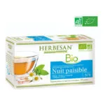 INFUSION Naturellement Aromatisée Nuit Paisible Saveur Bergamote Herbesan 20 Sachets