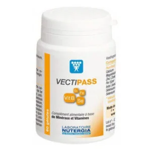 GÉLULES Vectipass Régimes Restrictifs Synergie de Vitamines et Minéraux Nutergia 60 Gélules