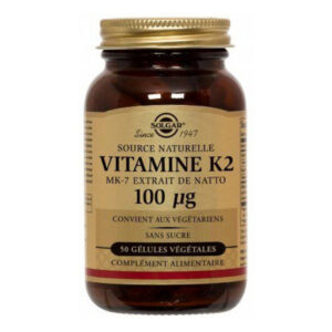 Solgar - Vitamine K2 - MK7 extrait de natto 100ug - Compélment alimentaire - 50 gélules végétales