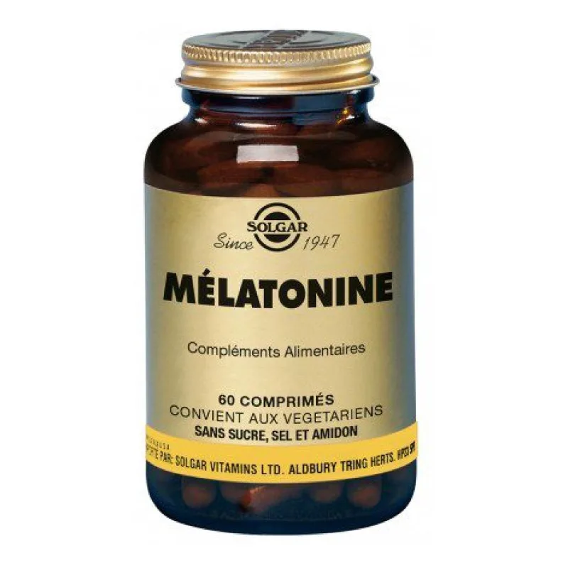COMPLÉMENT ALIMENTAIRE Melatonine Solgar 60 Comprimés