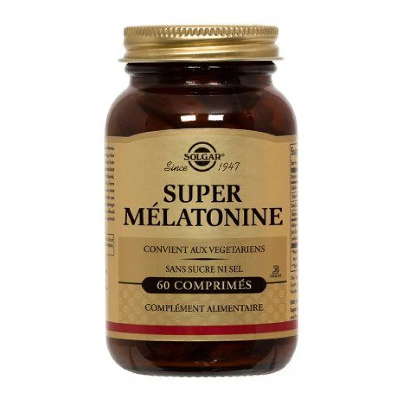 COMPLÉMENT ALIMENTAIRE Super Melatonine Solgar 60 Comprimés