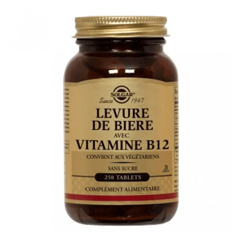 COMPLÉMENT ALIMENTAIRE Levure de Bière Avec Vitamine B12 Solgar