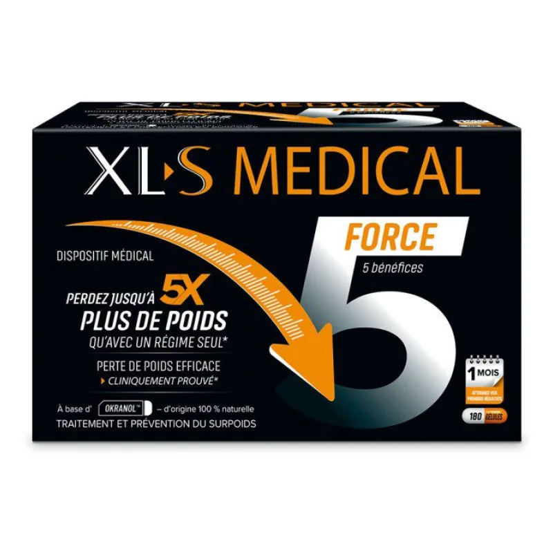 Omega Pharma - XLS MEDICAL FORCE 5 - Traitement et prévention du surpoids - 180 gelules
