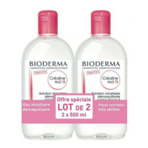 Bioderma - Créaline H2O TS - Solution micellaire démaquillante - Lot de 2x500ml