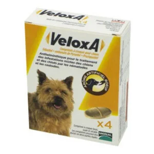 Merial - VELOXA - Comprimés à croquer pour chiens - Moins de 17,5kg - Boite de 4 comprimés