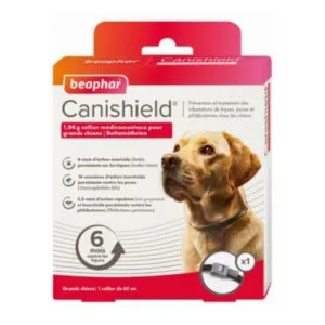 COLLIER Canishield Médicamenteux Grands Chiens 65cm Beaphar