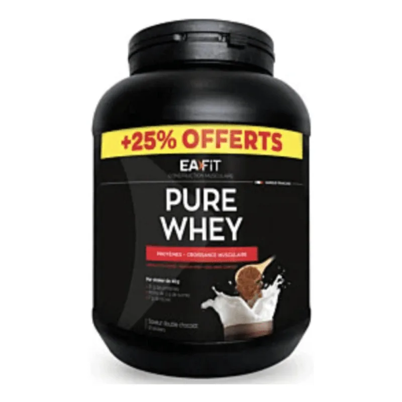 EA FIT - PURE WHEY DOUBLE CHOCOLAT - 750 G + 25 % GRATUITS