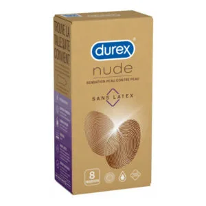DUREX - Nude Sans Latex - Boite de 8 Préservatifs