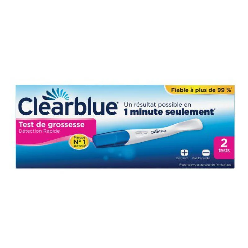 Clearblue - Test de grossesse Clearblue Plus - Boîte de 2 test