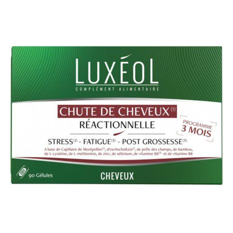 Nutravalia - Luxéol - Chute de Cheveux Réactionnelle - 90 gélules