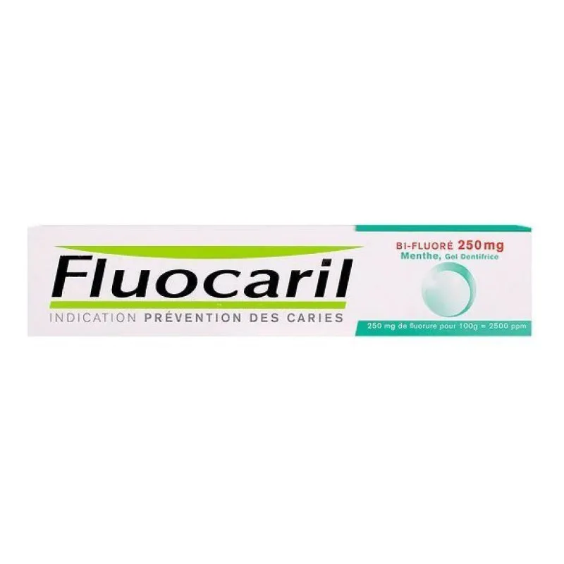 GEL Dentifrice Menthe Bi Fluoré 250mg Fluocaril 75ml