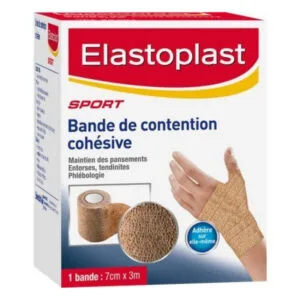 BANDE de Contention Cohésive Couleur Chair 7cm Elastoplast X 3