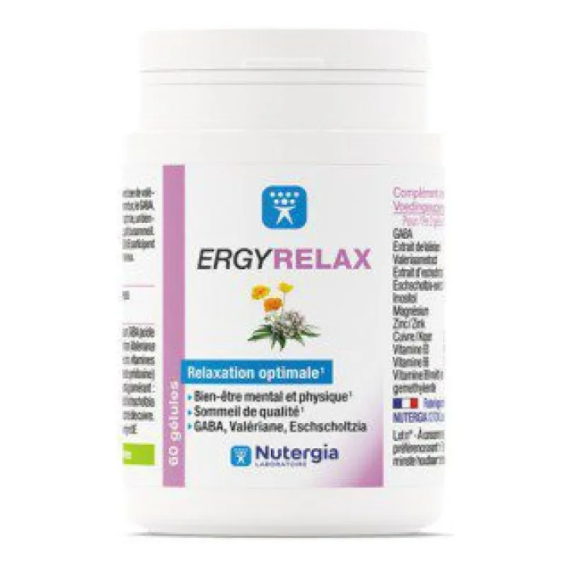GÉLULES Ergyrelax Relaxation Optimale 60 Nutergia 60 Gelules