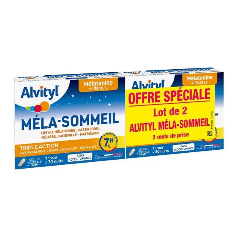GÉLULES Alvityl Mela Sommeil 30 X 2 Urgo 30 Gelules